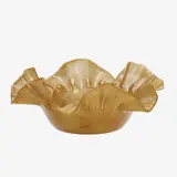 Madam Stoltz Glass bowl - Caramel