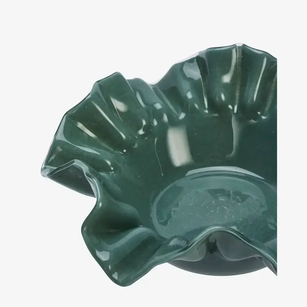 Madam Stoltz Glass bowl - Green Madam Stoltz Glass bowl - Green