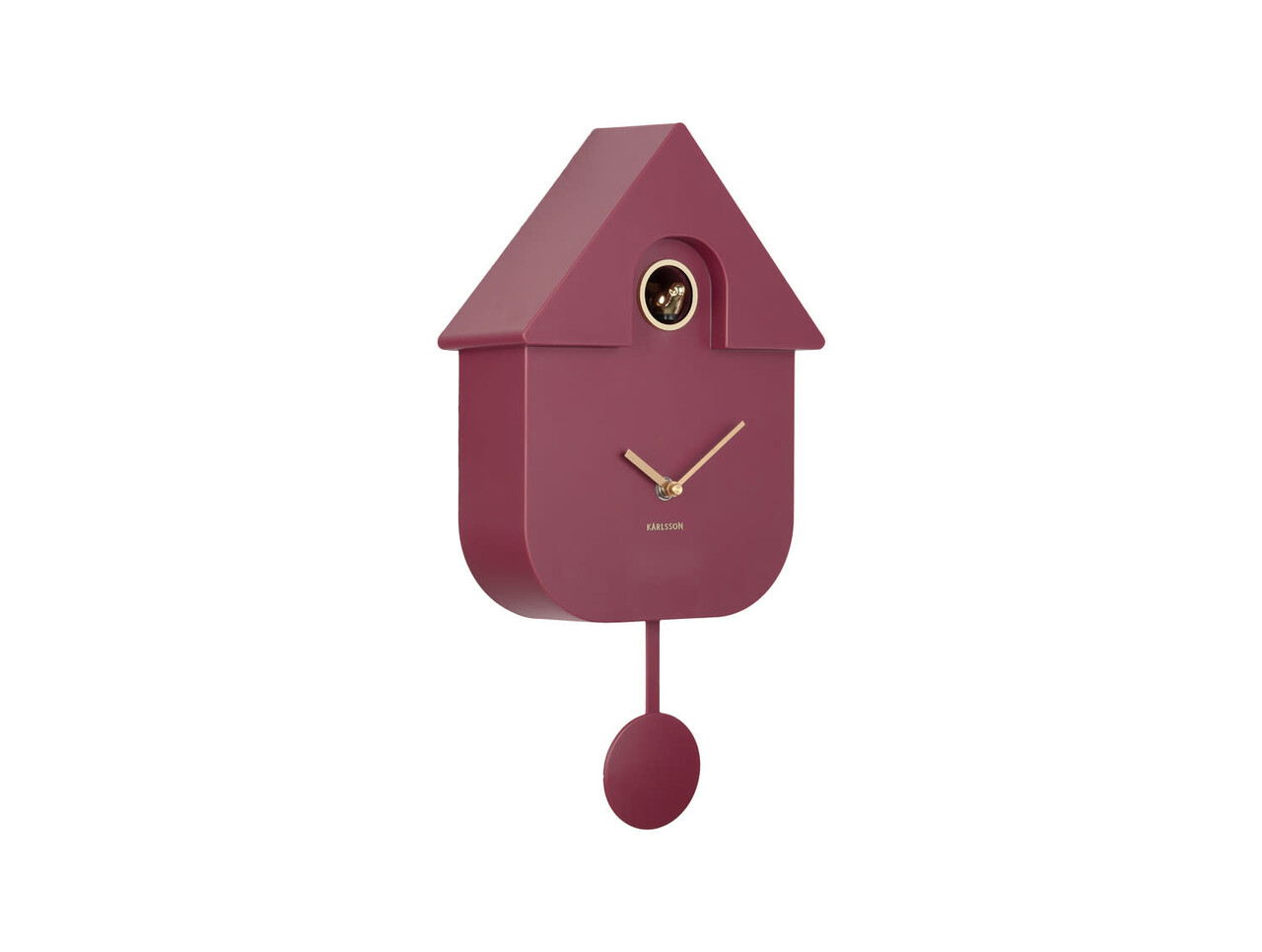 Karlsson Wall Clock Modern Cuckoo Oro - Dark Mauve Karlsson Wall Clock Modern Cuckoo Oro - Dark Mauve