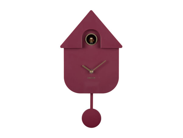 Karlsson Wall Clock Modern Cuckoo Oro - Dark Mauve Karlsson Wall Clock Modern Cuckoo Oro - Dark Mauve