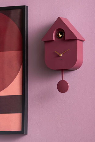 Karlsson Wall Clock Modern Cuckoo Oro - Dark Mauve Karlsson Wall Clock Modern Cuckoo Oro - Dark Mauve