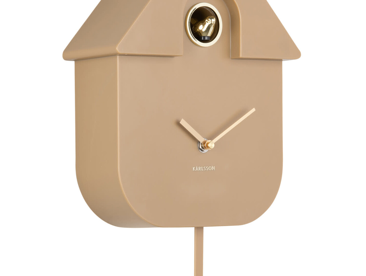 Karlsson Wall Clock Modern Cuckoo Oro - Mocha Brown