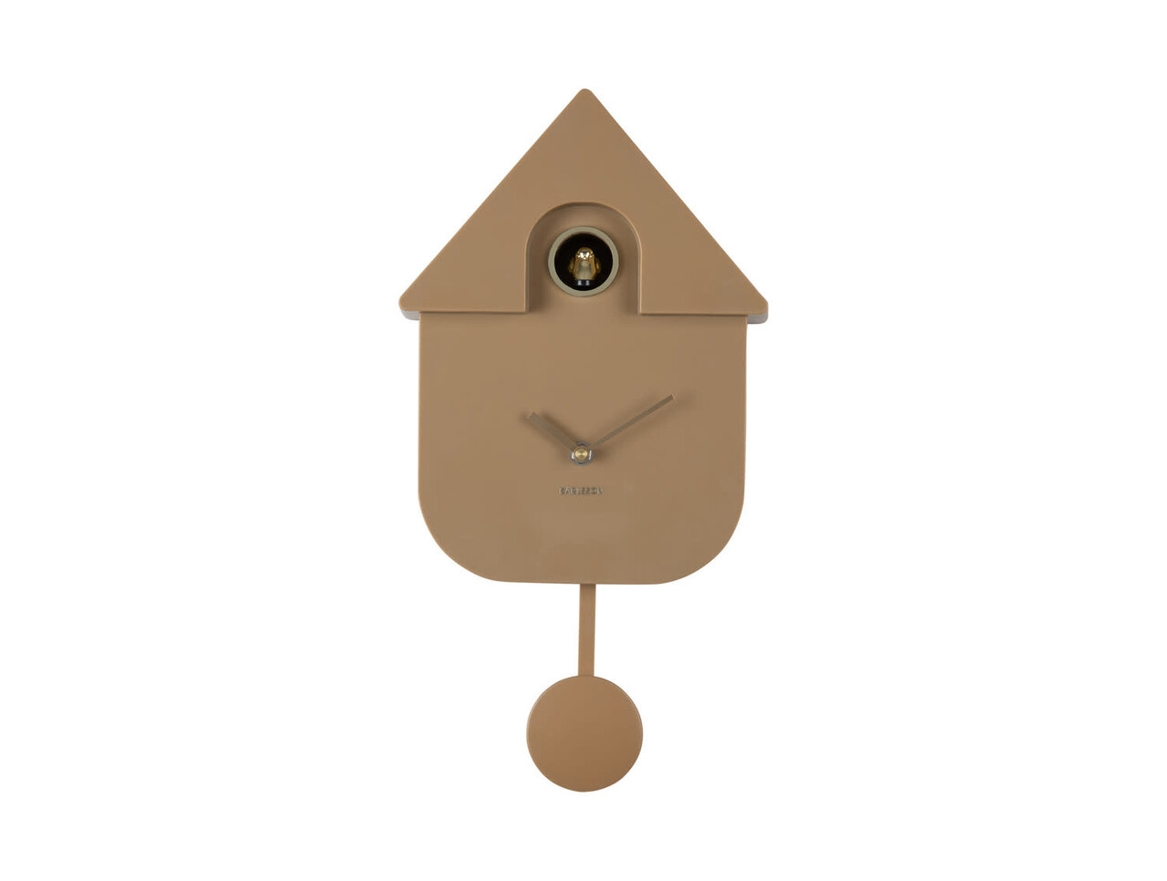 Karlsson Wall Clock Modern Cuckoo Oro - Mocha Brown