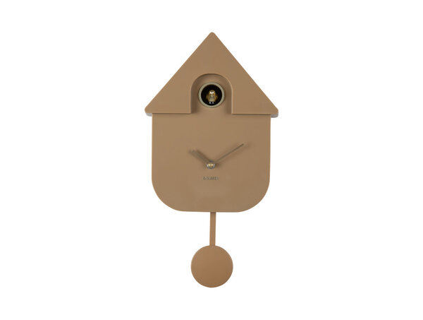 Karlsson Wall Clock Modern Cuckoo Oro - Mocha Brown