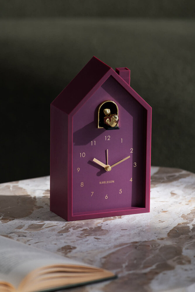 Karlsson Alarm clock Modern Cuckoo Oro - Dark Mauve