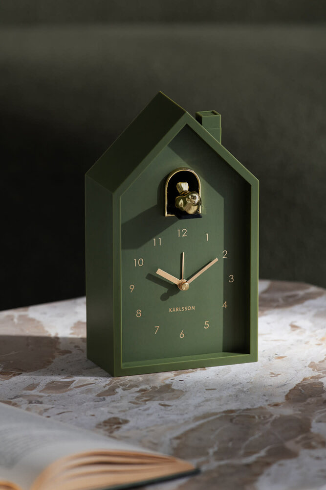 Karlsson Alarm clock Modern Cuckoo Oro - Luxury green