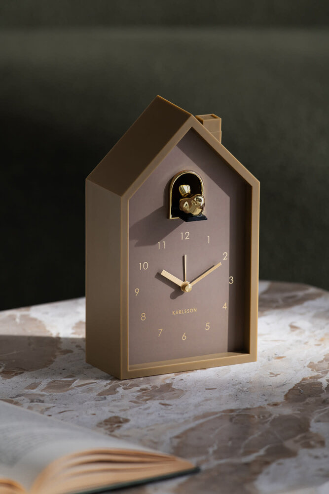 Karlsson Alarm Clock Modern Cuckoo Oro - Mocha Brown Karlsson Alarm Clock Modern Cuckoo Oro - Mocha Brown