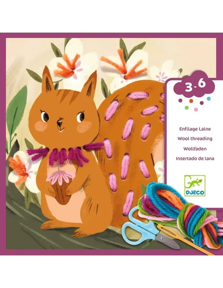 Djeco Stap voor Stap Rijgen met Wol Djeco Stap voor Stap Rijgen met Wol