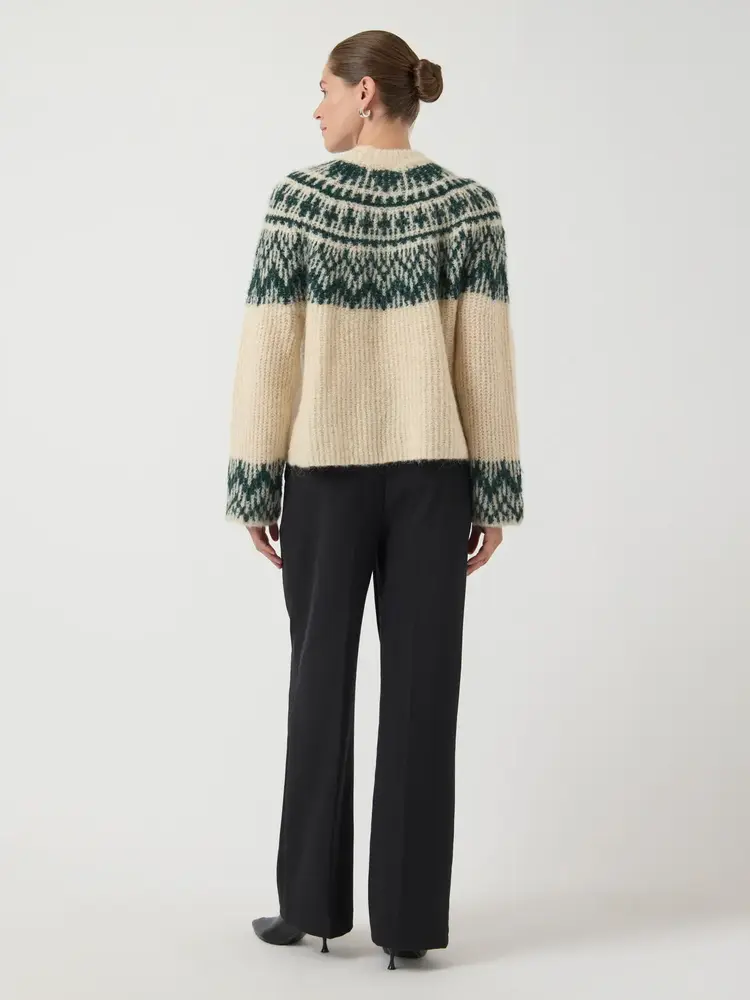 Y.A.S Liri LS Wool Blend Knit Pullover – Birch Ponderosa Pine Y.A.S Liri LS Wool Blend Knit Pullover – Birch Ponderosa Pine