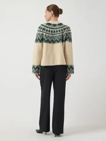 Y.A.S Liri LS Wool Blend Knit Pullover – Birch Ponderosa Pine Y.A.S Liri LS Wool Blend Knit Pullover – Birch Ponderosa Pine