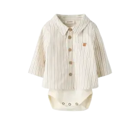 Lil' Atelier Felixo LS Body Shirt - Turtledove Sepia Tint