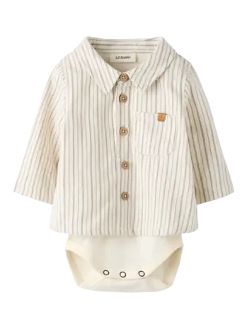 Lil' Atelier Felixo LS Body Shirt - Turtledove Sepia Tint