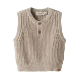 Lil' Atelier Rokko Knit Vest - Oxford Tan Melange Lil' Atelier Rokko Knit Vest - Oxford Tan Melange