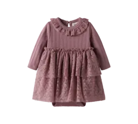 Lil' Atelier Robelle LS Body Dress - Nostalgia Rose