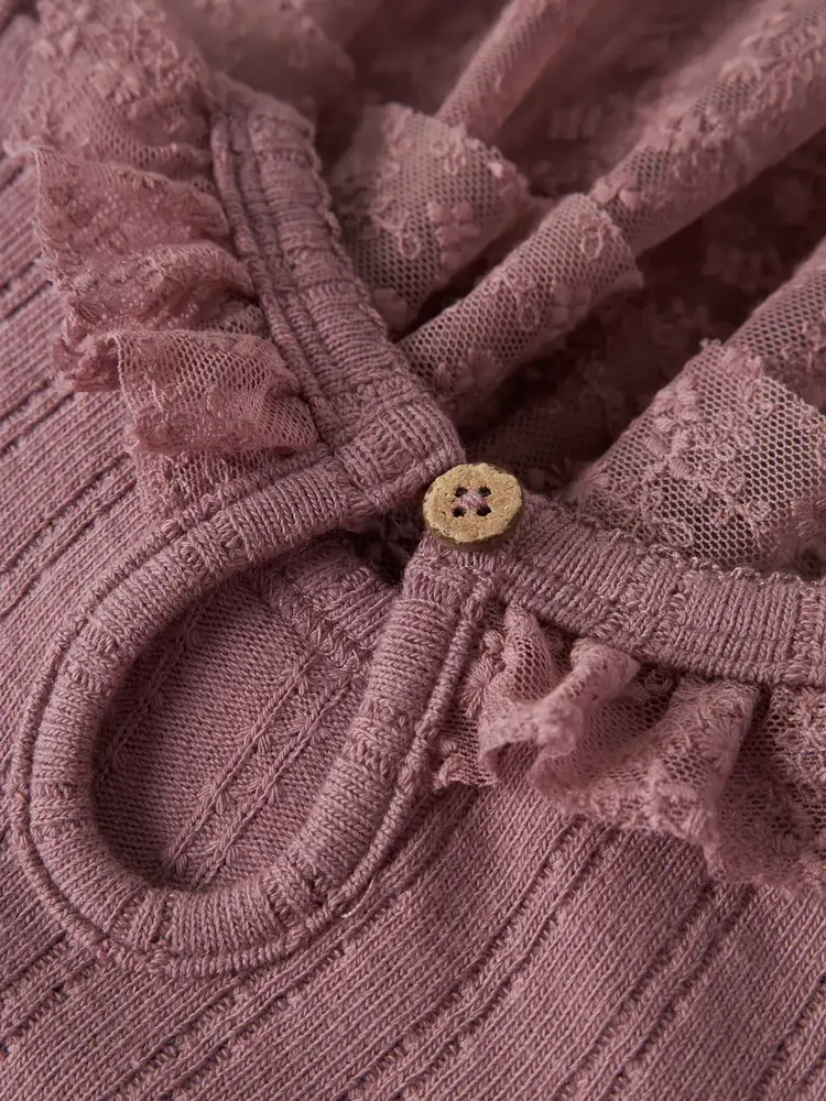 Lil' Atelier Robelle LS Body Dress - Nostalgia Rose