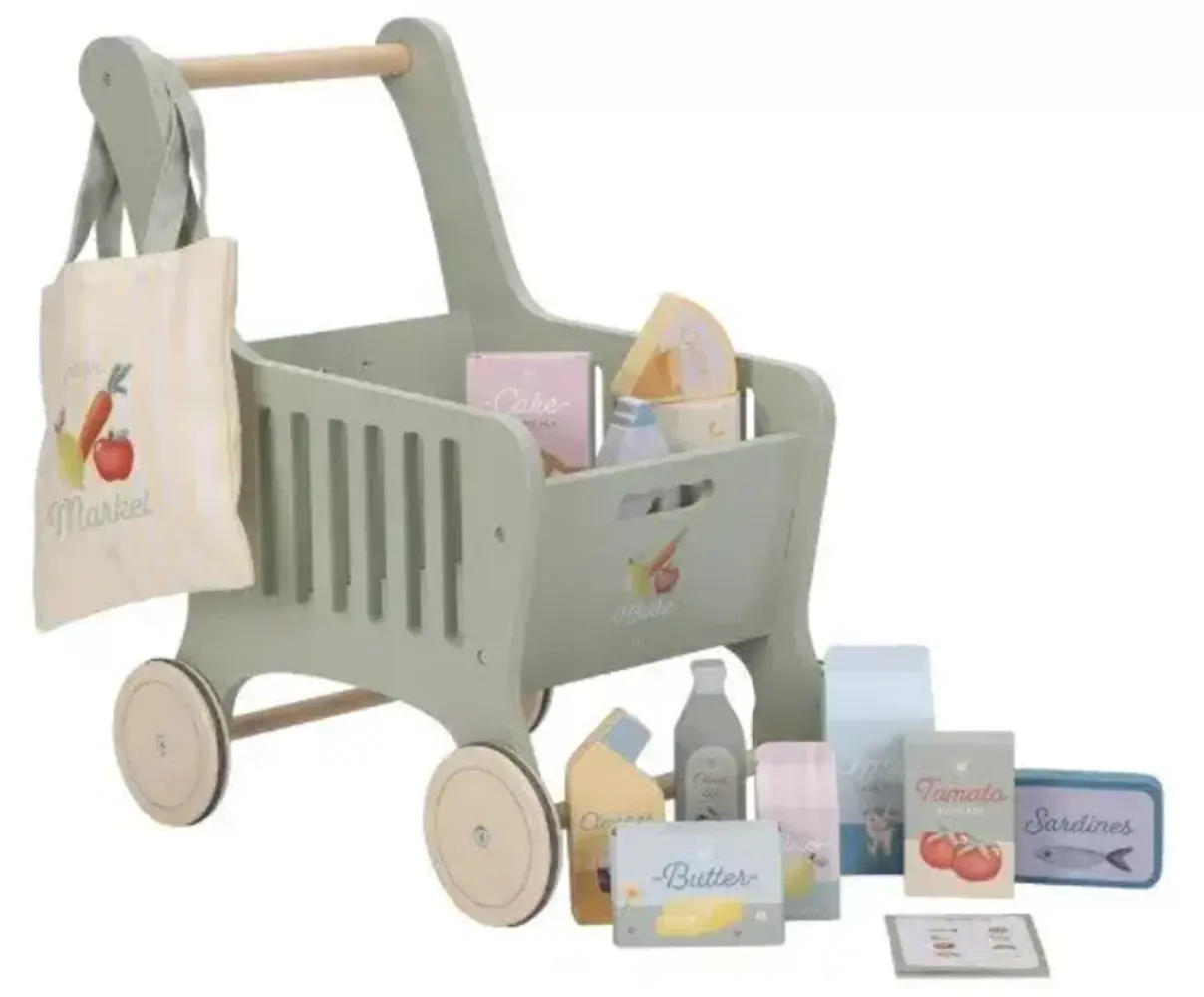 Little Dutch Houten winkelwagen