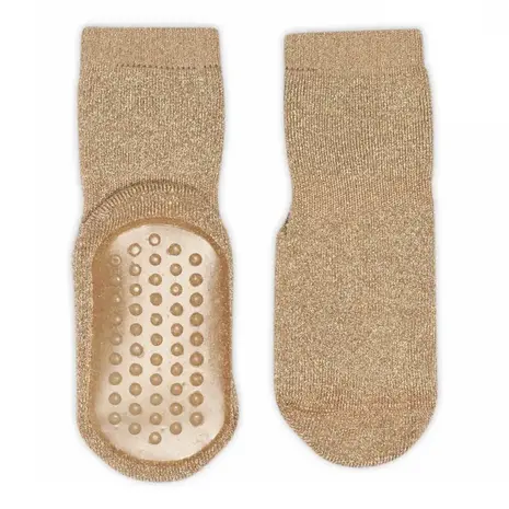 MP Denmark Celina glitter socks anti-slip - Golden Tan