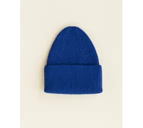 Hvid Beanie Fonzie KIDS - Cobalt Blue Hvid Beanie Fonzie KIDS - Cobalt Blue