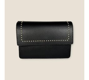 Fique the Label Alex Studs Bag - Black Leather