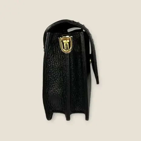 Fique the Label Alex Studs Bag - Black Leather