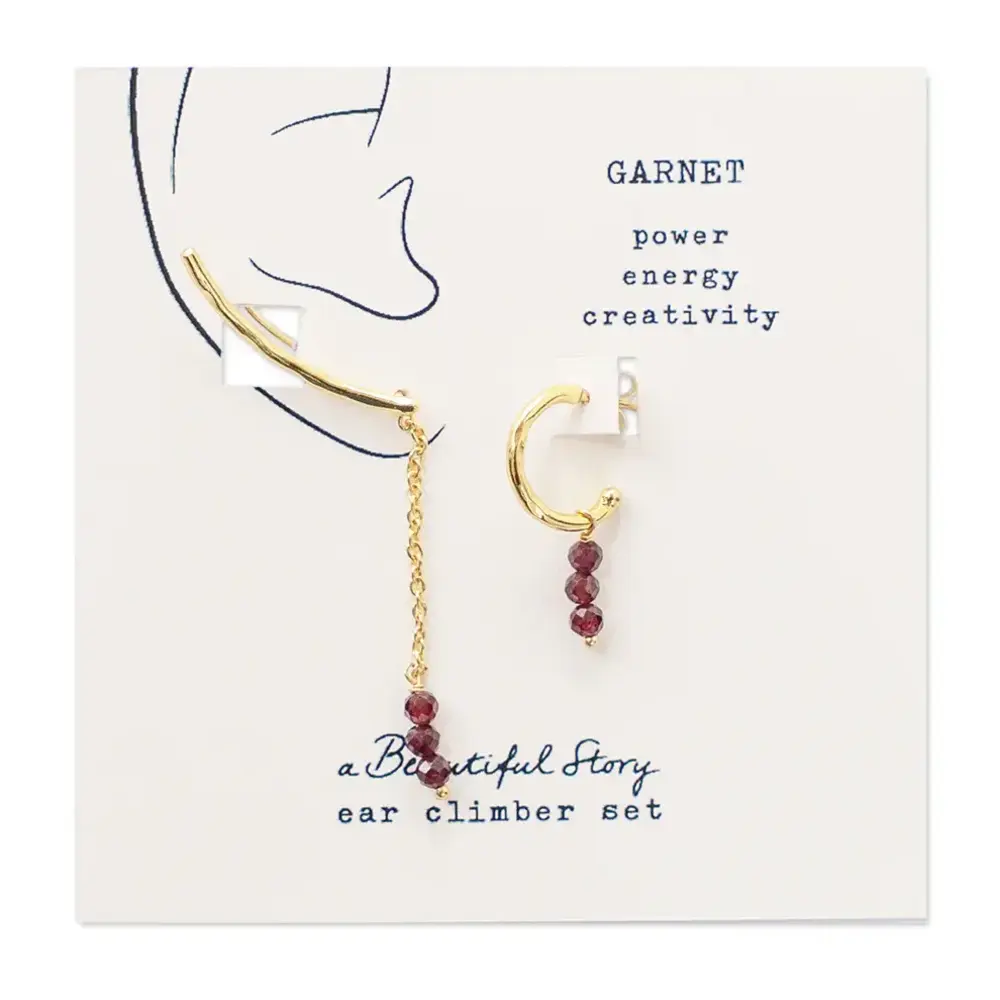 A Beautiful Story Miraculous Garnet Earring set