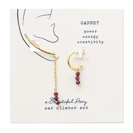 A Beautiful Story Miraculous Garnet Earring set