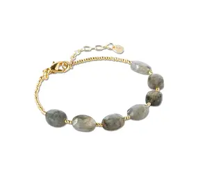 A Beautiful Story Glossy Labradorite Bracelet A Beautiful Story Glossy Labradorite Bracelet