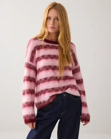 Summum Woman Sweater Brushed alpaca blend knit – Multicolour Summum Woman Sweater Brushed alpaca blend knit – Multicolour