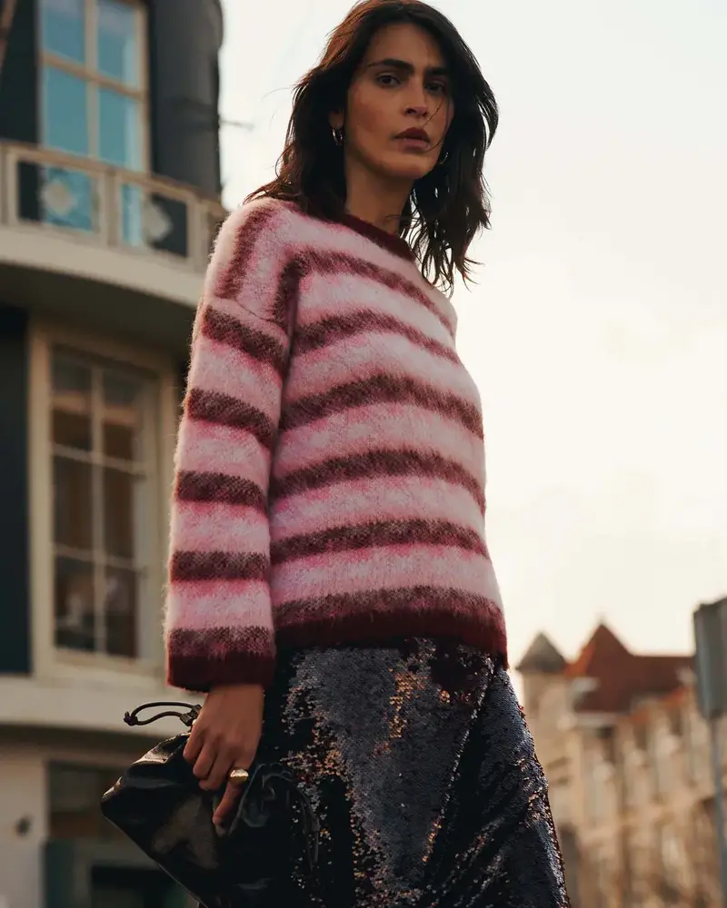 Summum Woman Sweater Brushed alpaca blend knit – Multicolour Summum Woman Sweater Brushed alpaca blend knit – Multicolour