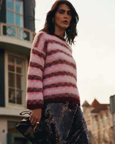 Summum Woman Sweater Brushed alpaca blend knit – Multicolour Summum Woman Sweater Brushed alpaca blend knit – Multicolour