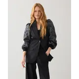 Summum Woman Blazer Pinstripe shiny – Black