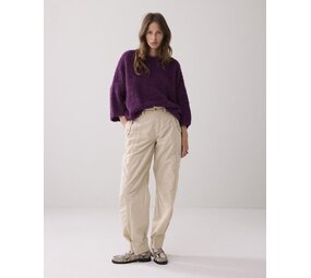 Summum Woman Sweater soft boucle knit - Wineberry