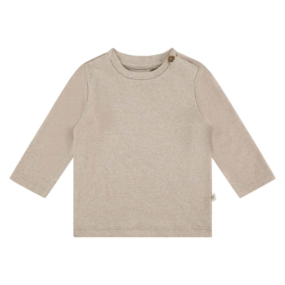 A Tiny Story Baby Baby T-Shirt Longsleeve - Oatmeal Melange