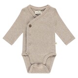 A Tiny Story Baby Romper Long Sleeve - Oatmeal Melange