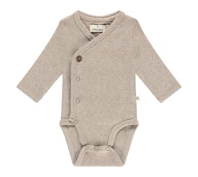 A Tiny Story Baby Romper Long Sleeve - Oatmeal Melange