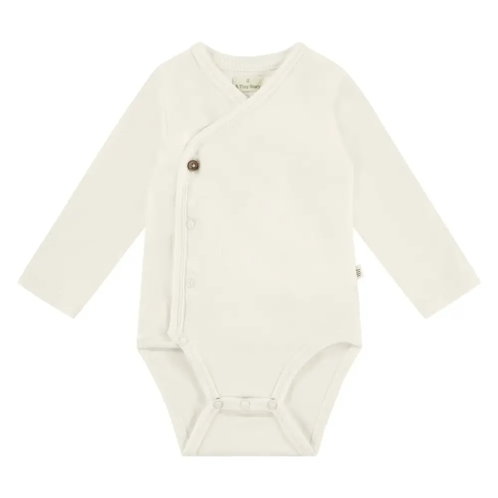 A Tiny Story Baby Romper Long Sleeve - Cloud