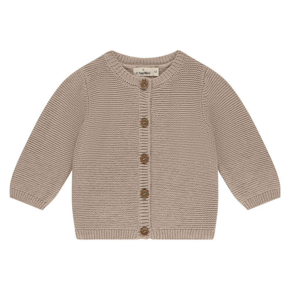 A Tiny Story Baby Cardigan - Oatmeal Melange