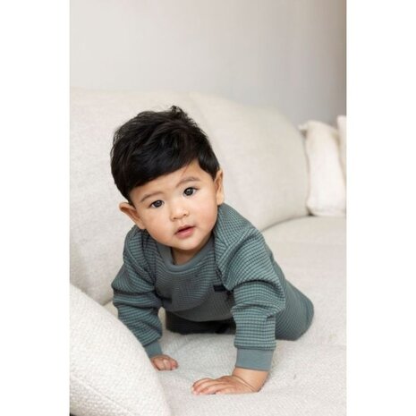 Feetje Wafelpyjama - Family Limited Edition - Zeegroen Feetje Wafelpyjama - Family Limited Edition - Zeegroen