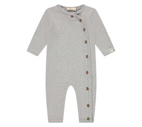 A Tiny Story Baby suit long sleeve - Light Grey Melange
