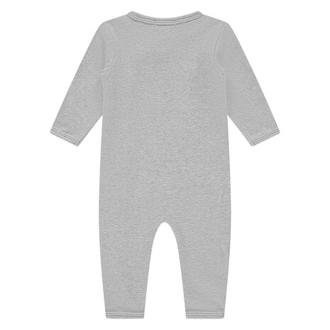 A Tiny Story Baby suit long sleeve - Light Grey Melange