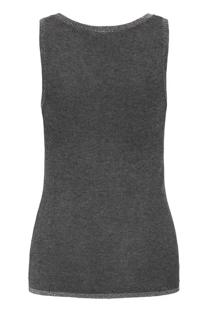 ICHI Mafa Top - Dark grey melange