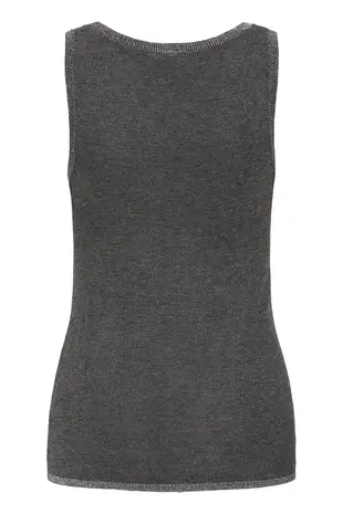 ICHI Mafa Top - Dark grey melange