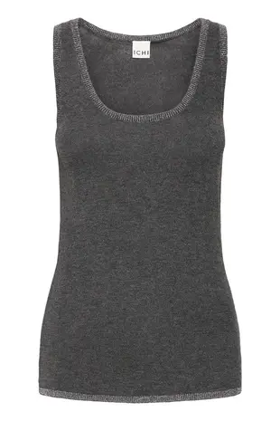 ICHI Mafa Top - Dark grey melange