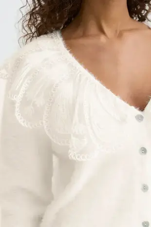 ICHI Datia Cardigan - Cloud Dancer