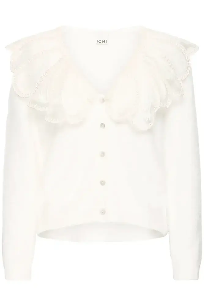 ICHI Datia Cardigan - Cloud Dancer