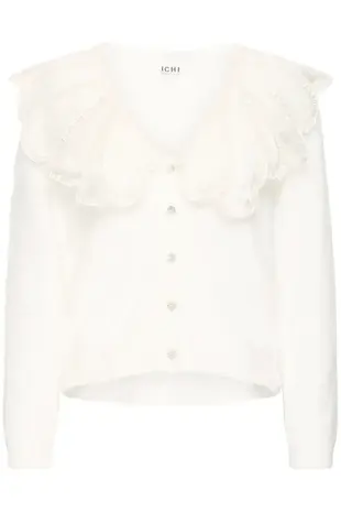 ICHI Datia Cardigan - Cloud Dancer