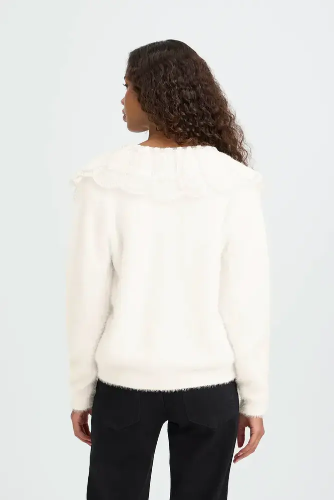 ICHI Datia Cardigan - Cloud Dancer