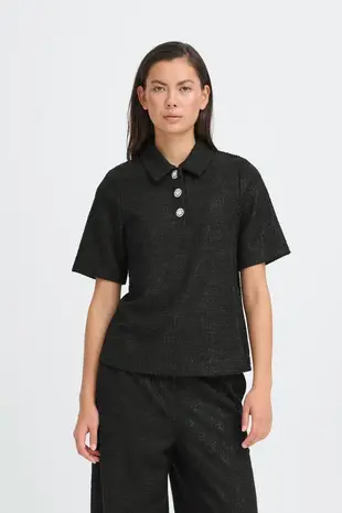 ICHI Kate Gleam  Blouse - Black
