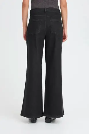 ICHI Braidy Jeans - Washed Black