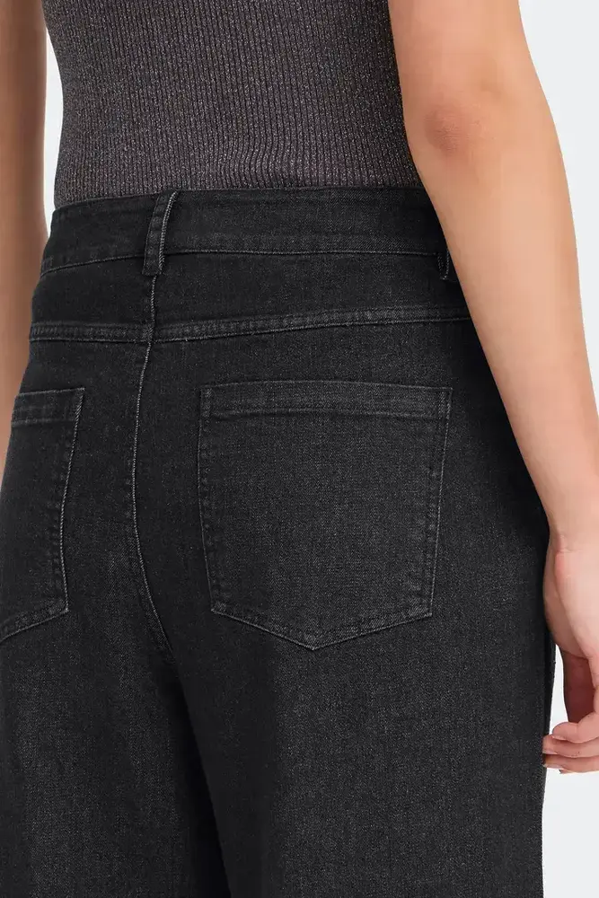 ICHI Braidy Jeans - Washed Black